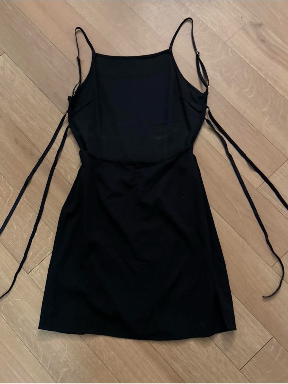 Urban Outfitters Black Spaghetti-Strap Mini Dress